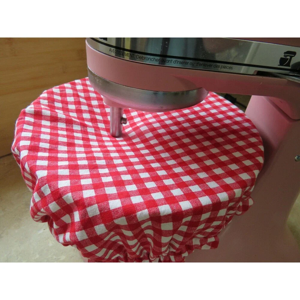 Kitchenaid Bowl Cover Reversible Sunflowers and Red Gingham Mixer Bowl Cover